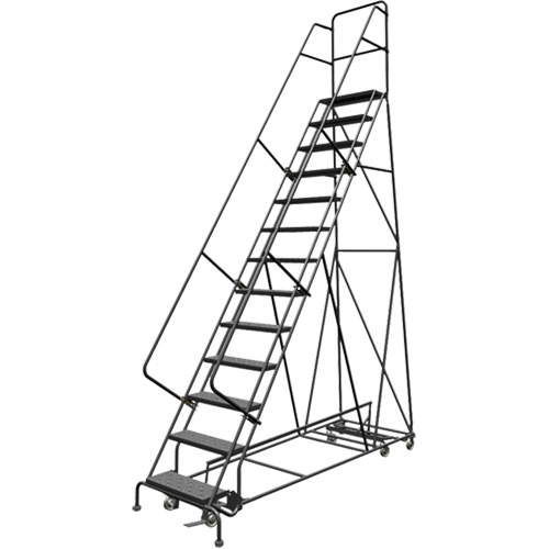 &eacute;chelles roulantes multidirectionnelles, 13 marches, Largeur de la marche 24", Hauteur de la plateforme 130", Acier Waymarc Industries Inc