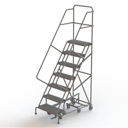 &eacute;chelles roulantes multidirectionnelles, 7 marches, Largeur de la marche 24", Hauteur de la plateforme 70", Acier Waymarc Industries Inc
