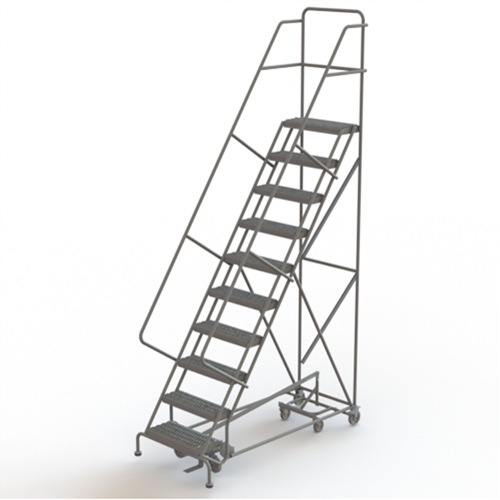 &eacute;chelles roulantes multidirectionnelles, 10 marches, Largeur de la marche 24", Hauteur de la plateforme 100", Acier Waymarc Industries Inc