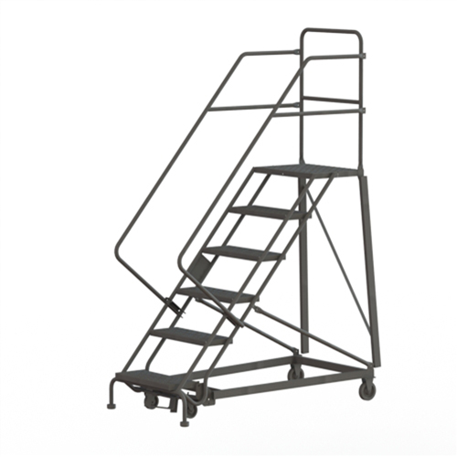 Heavy Duty Safety Slope Ladder, 6 Steps, Perforated, 50° Incline, 60" High Waymarc Industries Inc
