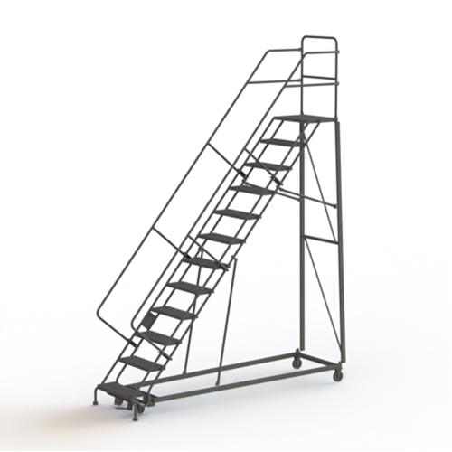 Heavy Duty Safety Slope Ladder, 12 Steps, Perforated, 50° Incline, 120" High Waymarc Industries Inc