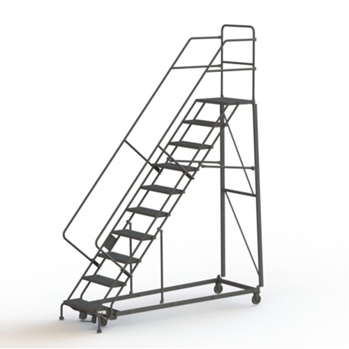 Heavy Duty Safety Slope Ladder, 10 Steps, Serrated, 50° Incline, 100" High Waymarc Industries Inc