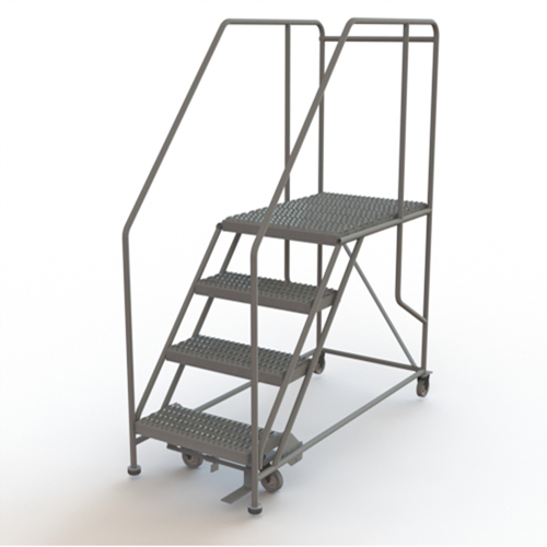 Plateforme de travail mobile, Acier, 4 Marches, 40" ha, 35" p, 24" Marche, Stri&eacute; Waymarc Industries Inc