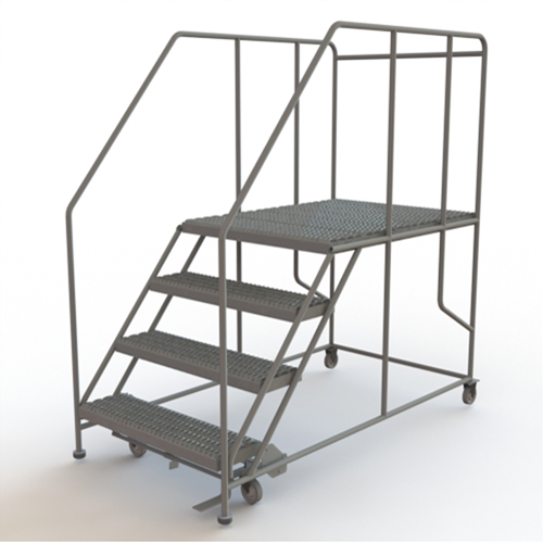 Plateforme de travail mobile, Acier, 4 Marches, 40" ha, 48" p, 36" Marche, Stri&eacute; Waymarc Industries Inc