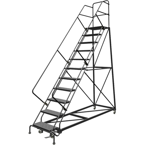 &eacute;chelles en angle de s&eacute;curit&eacute;, 11 marches, Perfor&eacute;, Inclinaison 50°, Hauteur 110" Waymarc Industries Inc