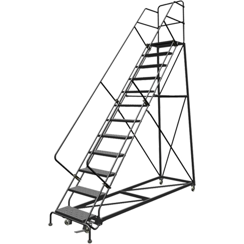 &eacute;chelles en angle de s&eacute;curit&eacute;, 12 marches, Perfor&eacute;, Inclinaison 50°, Hauteur 120" Waymarc Industries Inc