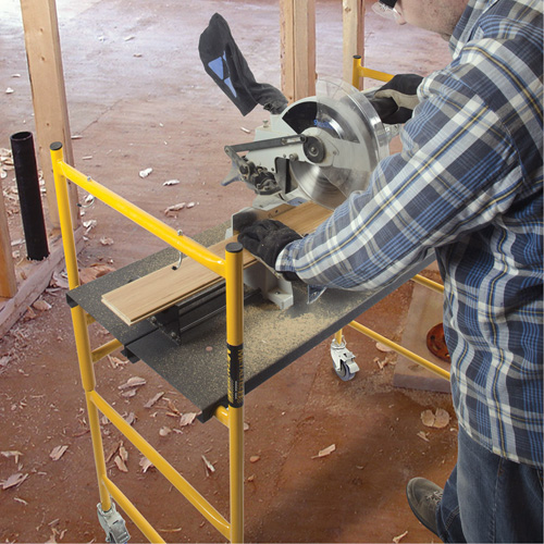 Jobsite Series 4' Basic Mini Scaffold Kit, Steel Frame, 41" D x 45-3/4" H Waymarc Industries Inc