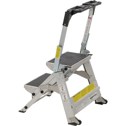 &eacute;chelle escabeau avec roues pivotantes, 2 marches, 23" x 21" x Hauteur 34,50" Waymarc Industries Inc