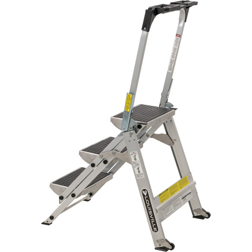 &eacute;chelle escabeau avec roues pivotantes, 3 marches, 34" x 22" x Hauteur 50,75" Waymarc Industries Inc