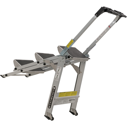&eacute;chelle escabeau avec roues pivotantes, 3 marches, 34" x 22" x Hauteur 50,75" Waymarc Industries Inc