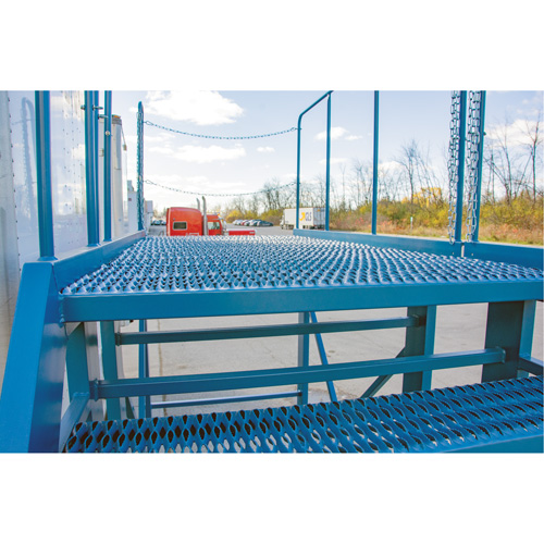 Snow Ladder, Steel, 10 Steps, 99" H, 85-1/2" D, 48" Step, Serrated Waymarc Industries Inc