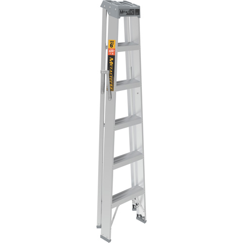 Step Ladder, 6', Aluminum, 225 lbs. Capacity, Type 2 Waymarc Industries Inc