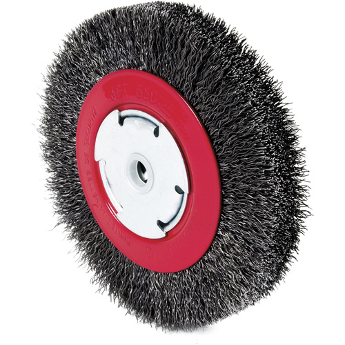 101F-3M Crimped Wire Wheel, 6" Dia., 0.014" Fill, 1/2"/2"/5/8" Arbor Waymarc Industries Inc