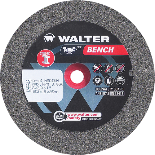 Bench Grinding Wheels, 6" x 1", 1" Arbor, 1 Waymarc Industries Inc