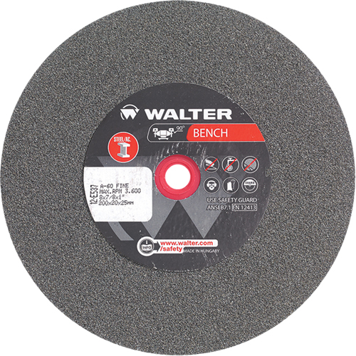 Meules pour rectifieuses d'&eacute;tabli, 8" x 7/8", Arbre de 1", 1 Waymarc Industries Inc