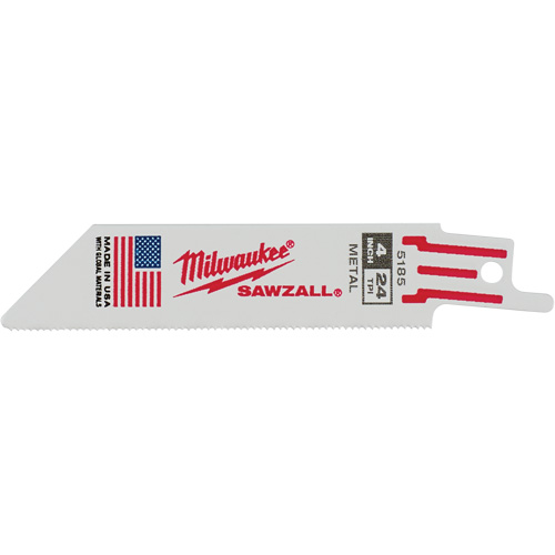 Lames de scie alternative Sawzall, Bim&eacute;tal, 24 Dents par pouce, 4" lo x 3/4" la Waymarc Industries Inc