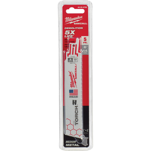 Lame The Torch Sawzall, Bim&eacute;tal, 14 Dents par pouce, 6" lo x 1" la Waymarc Industries Inc