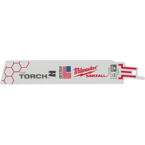 Lames The Torch Sawzall, Bim&eacute;tal, 14 Dents par pouce, 6" lo x 1" la Waymarc Industries Inc