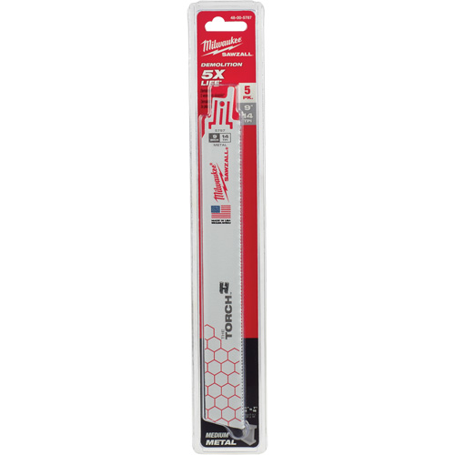 The Torch Sawzall&reg; Blades, Bi-Metal, 14 TPI, 9" L x 1" W Waymarc Industries Inc