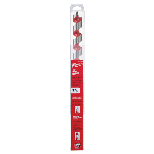 Ship Auger Drill Bit, 1-1/4" Diameter, 15" Flute, 7/16" Hex Shank Waymarc Industries Inc