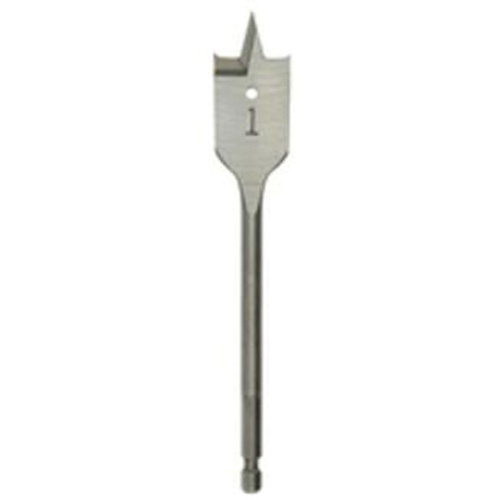 Flat Boring Bit, 7/16" Diameter, 1/4" Hex Shank, 6" Length Waymarc Industries Inc