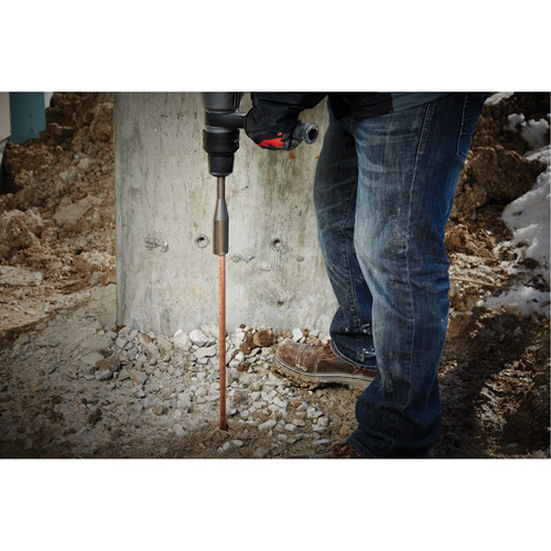Marteau pour tige de mise &agrave; la terre SDS-Max, Embout 3/4"/5/8", Prise 3/4", Longueur 10" Waymarc Industries Inc