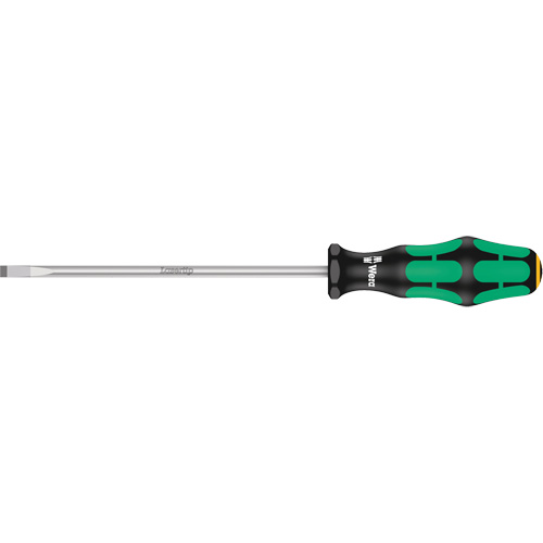 Slotted Screwdriver, 1/4" Tip, Round, 9-3/4" L, Plastic Handle Waymarc Industries Inc