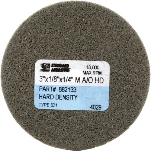 Standard Abrasives Unitized Wheel, 3" x 1/8", 1/4" Arbor, Medium Grit, Aluminum Oxide Waymarc Industries Inc