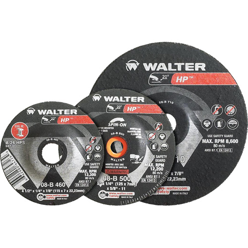 HP Combo Depressed Center Combination Wheel, 3" x 1/8", 3/8" Arbor, Type 27 Waymarc Industries Inc