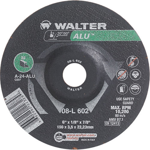 Depressed Centre Grinding Wheels - Aluminium Type 27, 6" x 1/8", 7/8" Arbor, Type 27 Waymarc Industries Inc