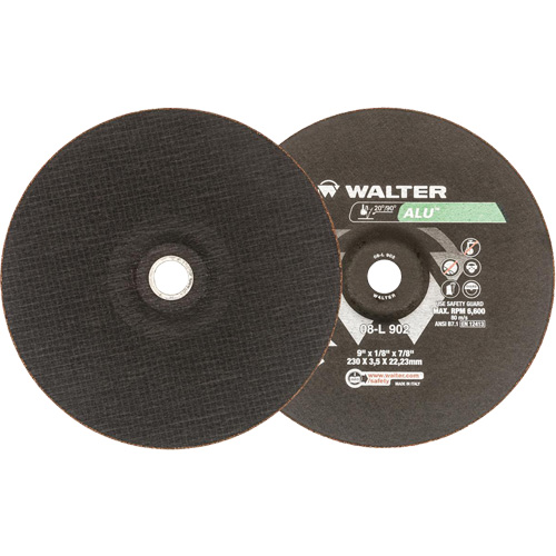 Depressed Centre Grinding Wheels - Aluminium Type 27, 9" x 1/8", 7/8" Arbor, Type 27 Waymarc Industries Inc