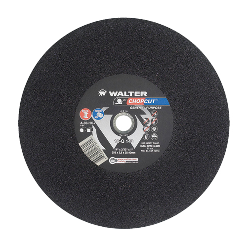 Chopcut Cut-Off Wheel, 14" x 3/32", 1" Arbor, Type 1, Aluminum Oxide, 4400 RPM Waymarc Industries Inc