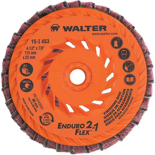 Enduro-Flex 2-in-1 Flap Disc, 4-1/2" x 5/8"-11, 80 Grit, Ceramic Waymarc Industries Inc