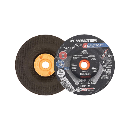 Meule XCAVATOR, 5" x 1/4", Arbre 5/8"-11, Zirconium, Type 27/27S Waymarc Industries Inc