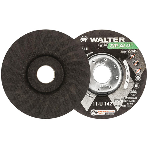 Meule &agrave; tronçonner Zip Alu, 4-1/2" x 3/64", Arbre de 7/8", Type 27, Oxyde d'aluminium, 13 300 Tr/min Waymarc Industries Inc