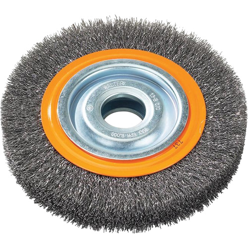 Brosses rotatives &agrave; fils torsad&eacute;s d'&eacute;tabli, 6" dia., Fils 0,0118", Arbre 1/2" - 1/4" Waymarc Industries Inc