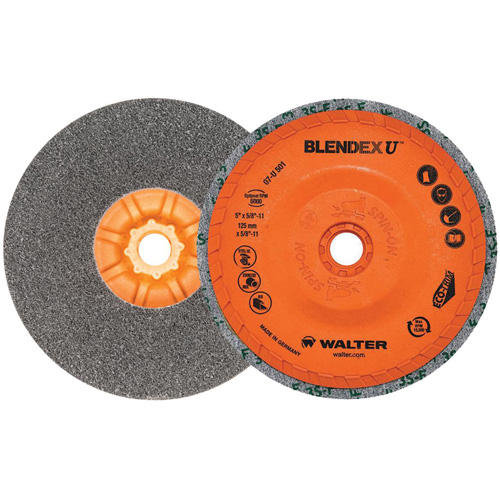 Blendex U Finishing Cup Disc, 5" Dia., Fine Grit, Silicon Carbide Waymarc Industries Inc