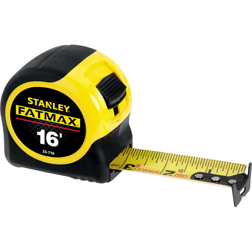 FatMax&reg; Measuring Tape, 1-1/4" x 16', 16ths of an Inch Graduations Waymarc Industries Inc