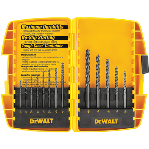 Black & Gold Drill Bit Set, 13 Pieces, High Speed Steel Waymarc Industries Inc