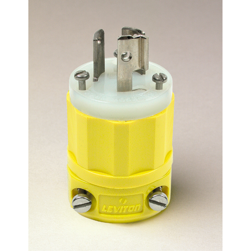 2-Pole 3-Wire Grounding Locking Plug, Nylon, 15 Amps, 250 V, L6-15P Waymarc Industries Inc