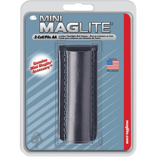 &eacute;tui de ceinture en cuir pour lampe de poche &agrave; 2 piles AA, Porte-lampe de poche, Cuir, 1 Poches Waymarc Industries Inc