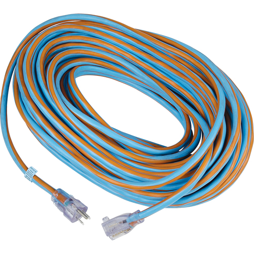 Arctic Blue TPE-Rubber Locking Extension Cord, All-Weather, SJEOW, 12/3 AWG, 15 A, 100' Waymarc Industries Inc