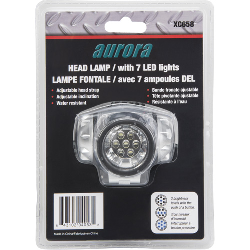 Headlamp, LED, 28 Lumens, 20 Hrs. Run Time, AAA Batteries Waymarc Industries Inc
