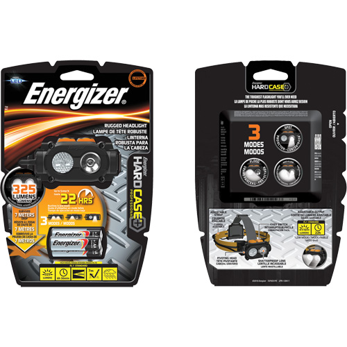 Lampe frontale robuste Hardcase, DEL, 325 lumens, 6,5 hres de fonctionnement, piles AA Waymarc Industries Inc