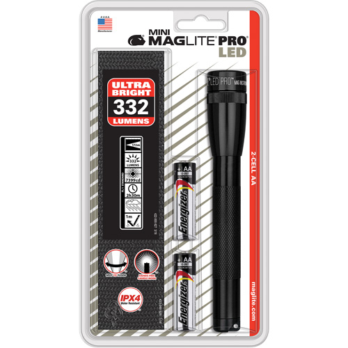 Lampes de poche Mini Pro, DEL, 332 lumens, Piles AA Waymarc Industries Inc