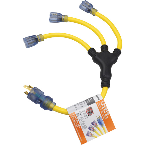 Generator Adaptors, Outdoor, STOW, 12/3 AWG, 30 A, 3 Outlet(s), 2' Waymarc Industries Inc