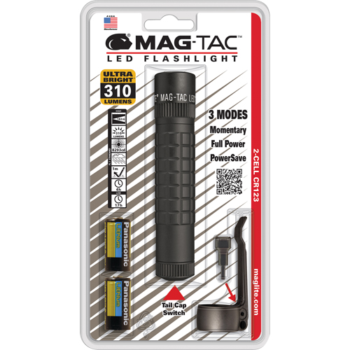 Lampes de poche tactiques Mag-Tac, DEL, 310 lumens, Piles CR123 Waymarc Industries Inc