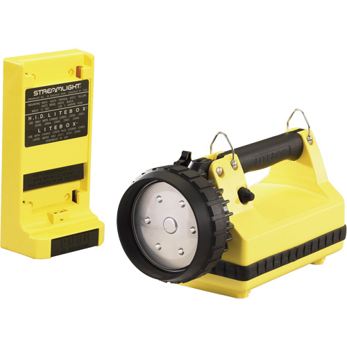 E-Flood&reg; LiteBox&reg; Lantern with Vehicle Mount System, LED, 615 Lumens, 8 Hrs. Run Time, Rechargeable Batteries, Included Waymarc Industries Inc
