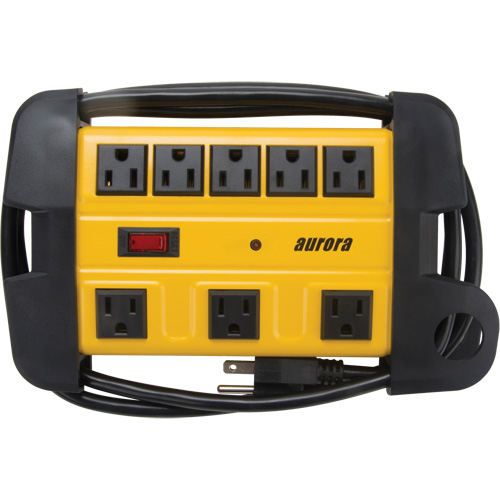 Workshop Surge Protector Power Strip, 8 Outlets, 1350 J, 1875 W, 6' Cord Waymarc Industries Inc