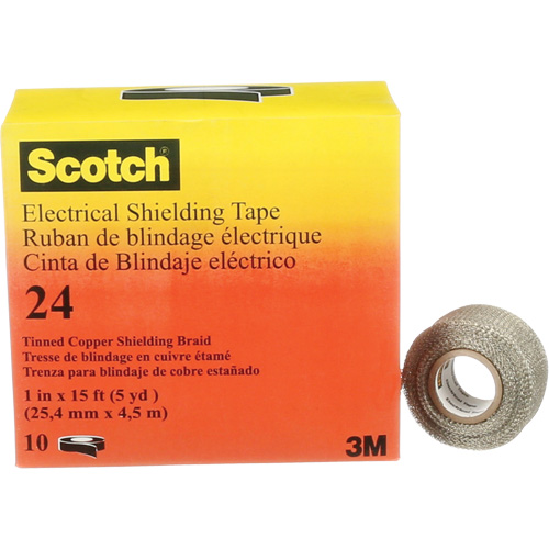 Scotch&reg; Electrical Shielding Tape, 25.4 mm (1") x 4.6 m (15'), Black, 16 mils Waymarc Industries Inc